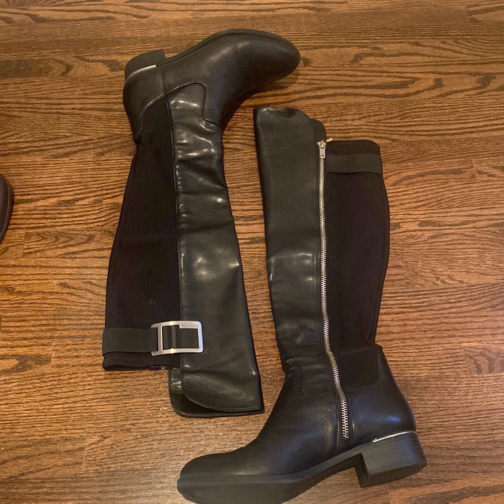 Calvin Klein black knee high boots